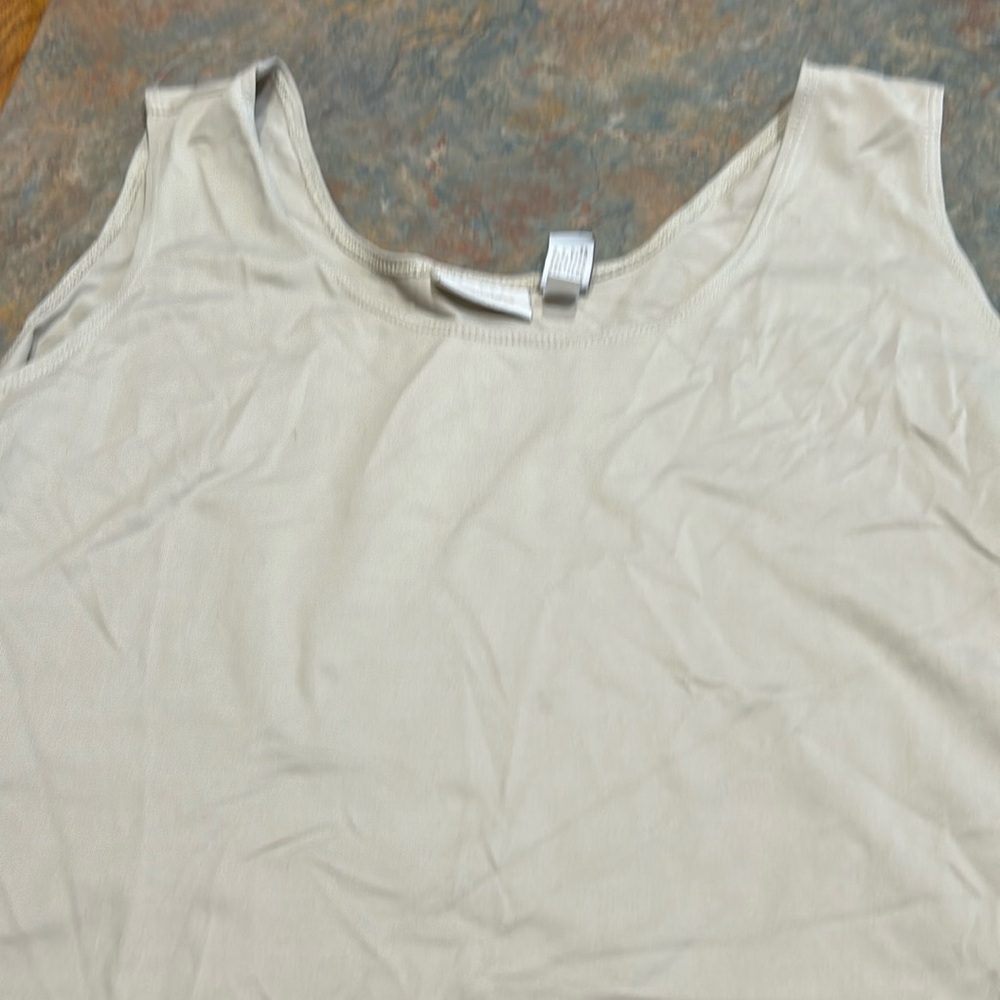 Chicos nude tank top in stretch nylon spandex